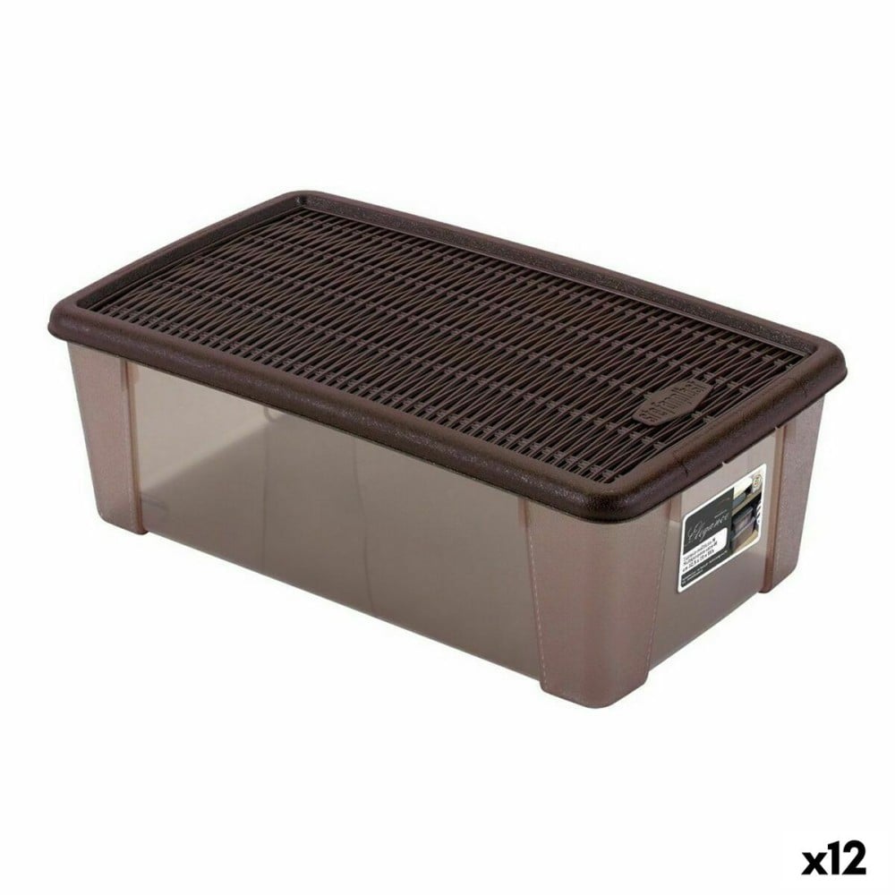 Boîte avec Couvercle Stefanplast Chocolat Plastique 5 L (12 Unités)
