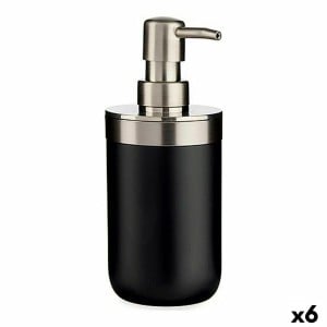 Distributeur de Savon Berilo Noir Argenté Acier inoxydable Plastique 350 ml 9 x 17 x 8 cm (6 Unités)