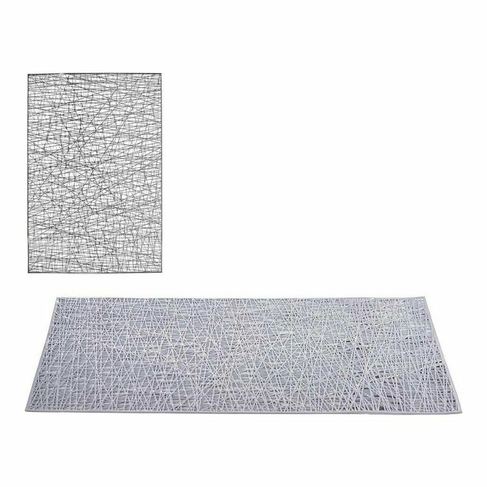 Dessous de plat Kinvara Argenté Argent Plastique 30 % Polyester 45 x 0,01 x 30 cm (12 Unités)