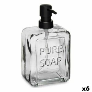 Seifenspender Berilo Pure Soap Schwarz Kristall Kunststoff 570 ml 10 x 18 x 6 cm (6 Stück)