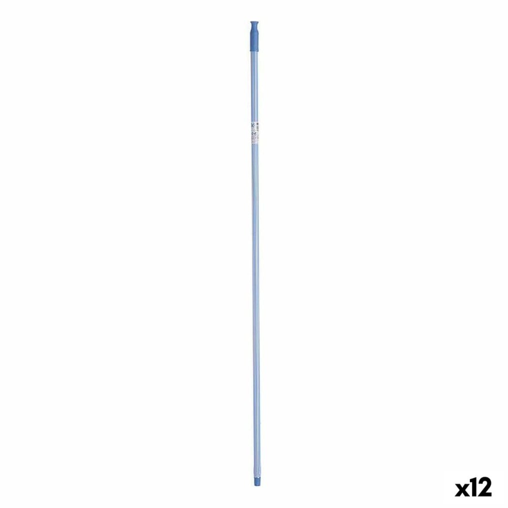Besenstiel Blau Metall 2,3 x 130 x 2,3 cm Streifen (12 Stück)