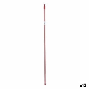 Manche à balai Rouge Métal 2,3 x 130 x 2,3 cm Rayures (12 Unités)