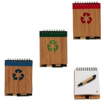 Spiral Notebook with Pen Pincello 1 x 10 x 13 cm Bamboo (24 Units)