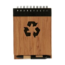 Spiral Notebook with Pen Pincello 1 x 10 x 13 cm Bamboo (24 Units)