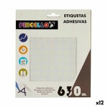 Klebeetiketten Pincello Weiß Ø 13 mm 17 x 4 x 19 cm (12 Stück)
