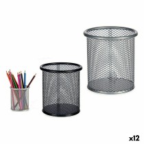 Porte-couteaux Pincello Noir Argent Métal 9 x 9,7 x 9 cm (12 Unités)