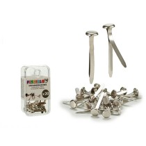 Clips Pincello Silberfarben 2 x 9,5 x 5,5 cm Einband Metall (24 Stück)
