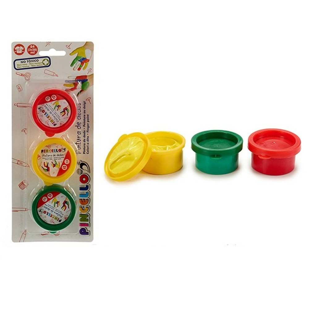 Finger Paint Pincello Set Multicolour (12 Units)
