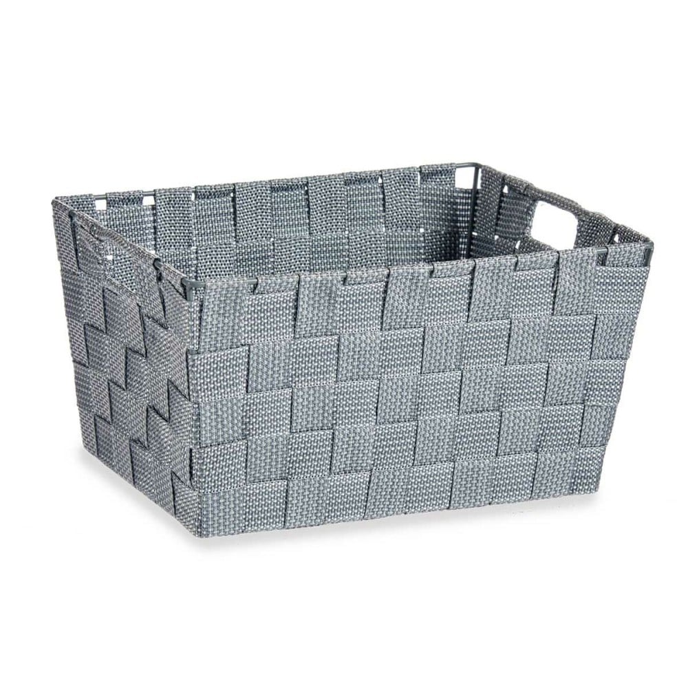 Multi-purpose basket Kipit Grey Polyester Cloth Braiding 5 L (18 Units)
