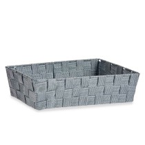 Panier Multi-usages Kipit Gris Polyester Tissu Tressée 3,8 L (18 Unités)