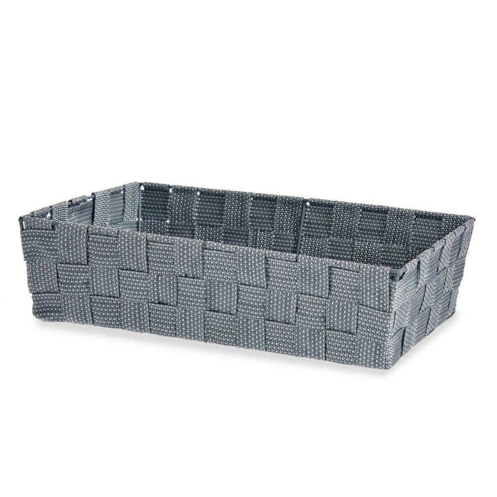 Panier Multi-usages Kipit Gris Polyester Tissu Tressée 3,8 L (18 Unités)