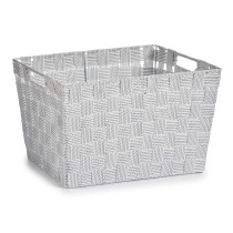 Wäschekorb Kipit Weiß Polyester Stoff Geflochten 10 L 35 x 20 x 25 cm 25 x 20 x 35 cm (12 Stück)