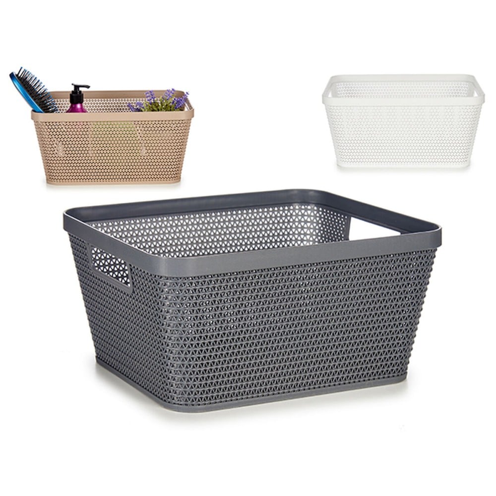 Multi-purpose basket Kipit White Beige Grey Plastic 5 L (18 Units)