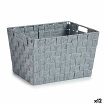 Laundry Basket Kipit Grey Cloth Braiding 10 L 25 x 20,5 x 35 cm (12 Units)