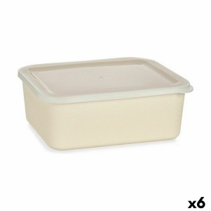Boîte de rangement avec couvercle Jaune Bambou Mélamine Amidon de maïs (6 Unités)