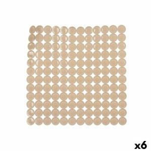 Non-slip Shower Mat Berilo Beige PVC 54 x 54 x 1 cm 6 x 55 x 6 cm (6 Units)