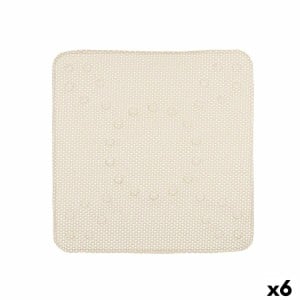 Non-slip Shower Mat Berilo Beige PVC 53 x 52,5 x 1 cm (6 Units)