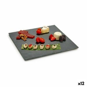 Tablett für Snacks Kinvara Schwarz 30 x 0,5 x 30 cm (12 Stück)