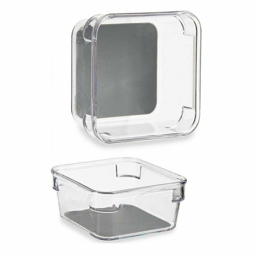 Organiseur de Tiroirs Kinvara Gris Transparent Silicone Plastique TPR Plastique recyclé 9,3 x 4,5 x 9,3 cm (24 Unités)