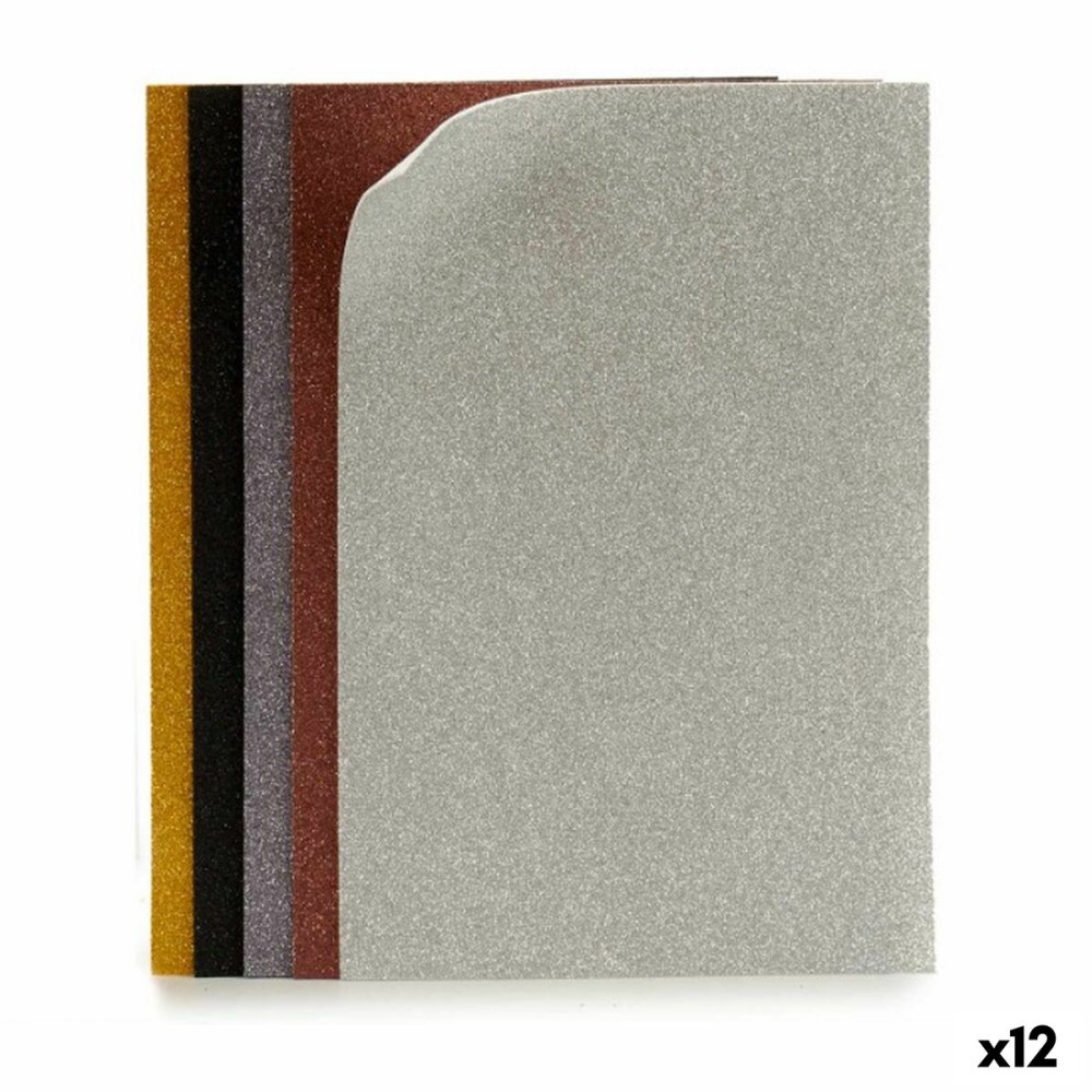 Moosgummi Pincello Bunt Glitzernd 65 x 0,2 x 45 cm (12 Stück)
