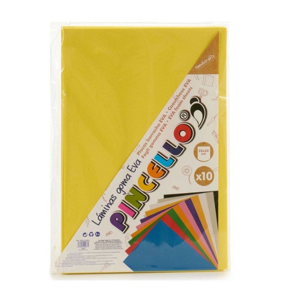 Moosgummi Pincello Gelb 30 x 2 x 20 cm (24 Stück)