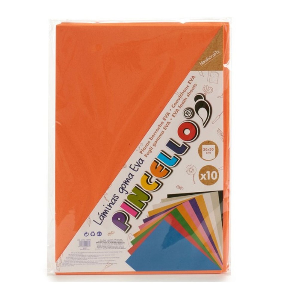 Moosgummi Pincello Orange 30 x 0,2 x 20 cm (24 Stück)