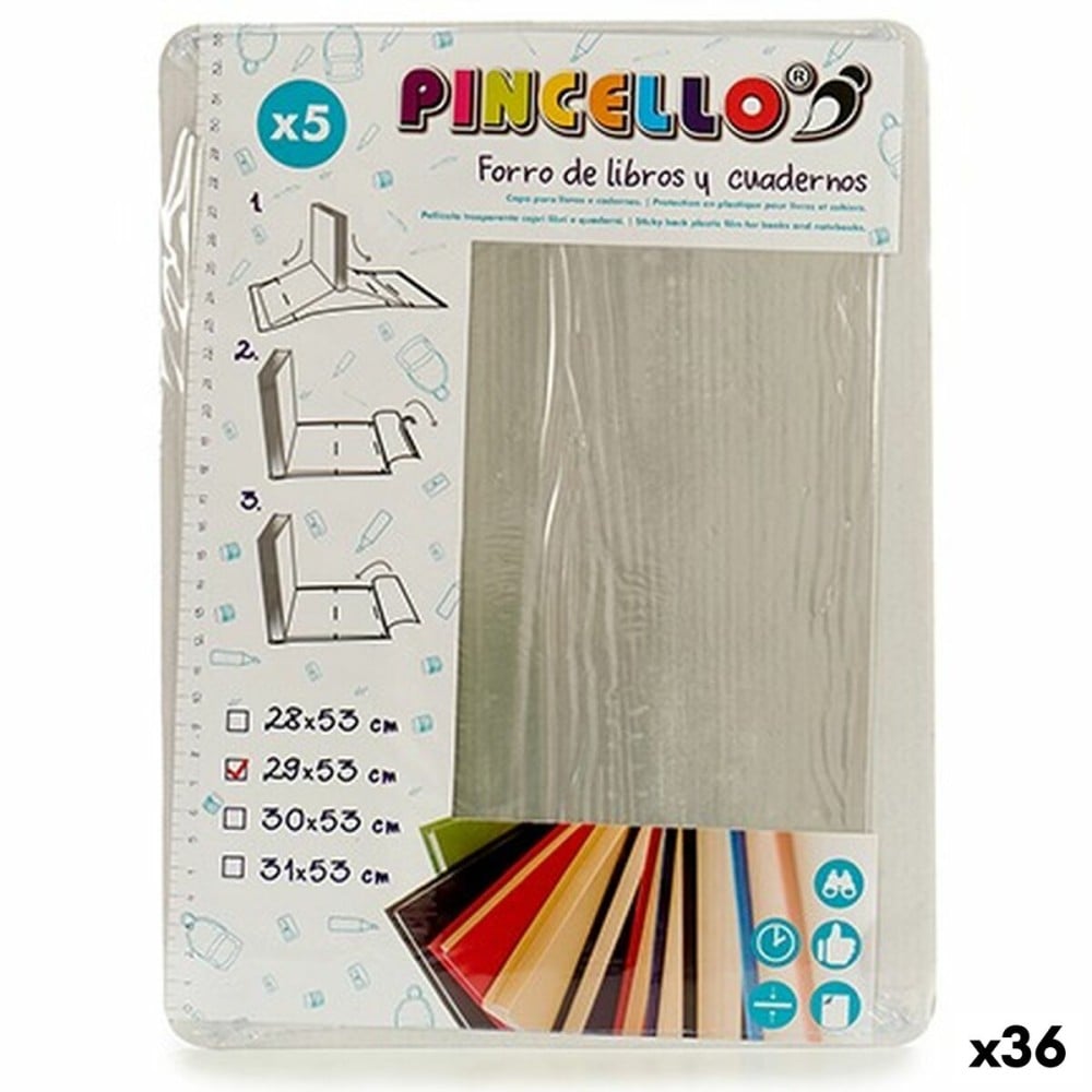 Adhesive Book Cover Pincello Translucent Plastic 29 x 0,4 x 53 cm (36 Units)