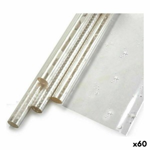 Papier-cadeau Blanc Transparent 70 x 500 cm Imprimé (60 Unités)