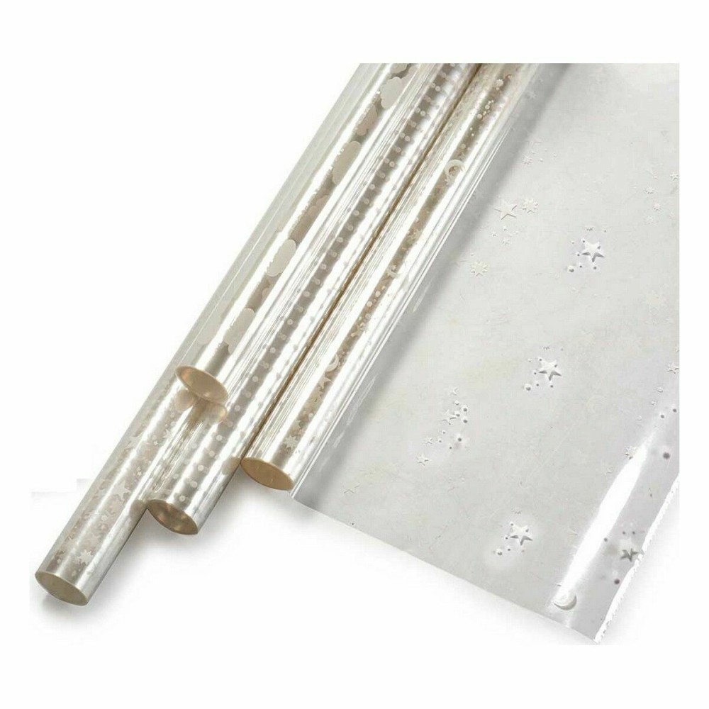 Papier-cadeau Blanc Transparent 70 x 500 cm Imprimé (60 Unités)