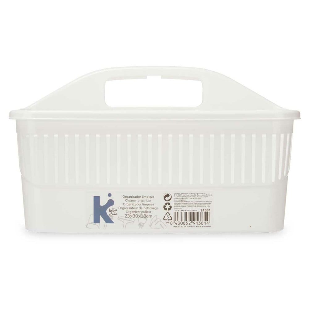 Organisateur Blanc Plastique 31,3 x 18 x 22 cm Nettoyage (12 Unités)