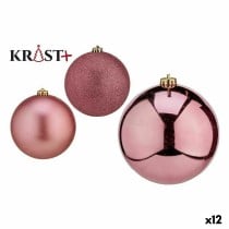 Set of Christmas balls Krist+ Pink PVC (12 Units)