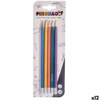 Ensemble de Crayons Pincello Jaune Bleu Vert Multicouleur Orange Violet Gâteau (12 Unités)