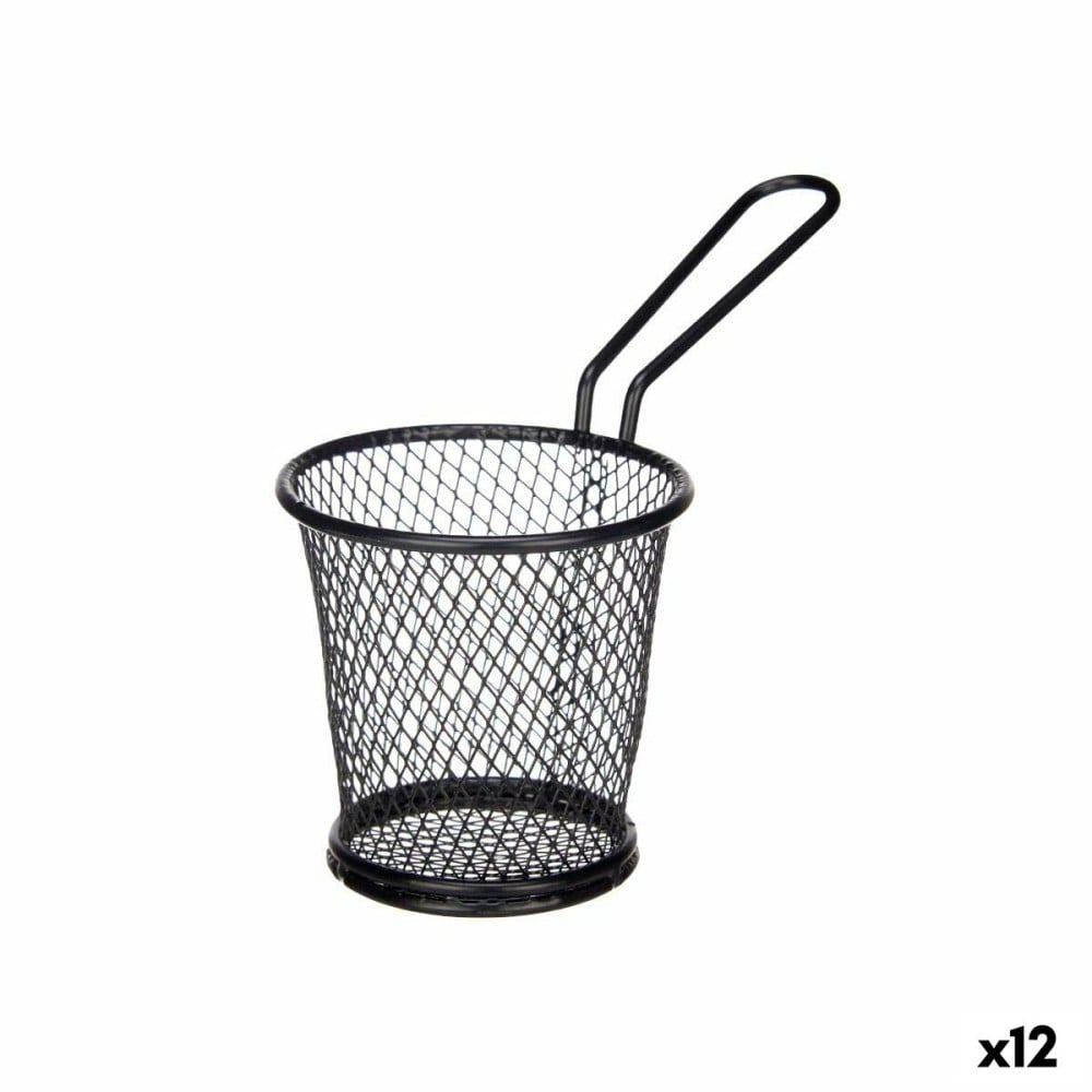 Körbchen für Finger-Food Kinvara Schwarz Metall 15 x 11,5 x 8 cm 16 x 11,5 x 8 cm (12 Stück)