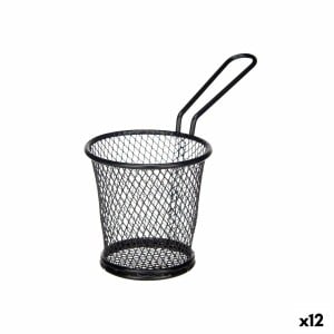 Körbchen für Finger-Food Kinvara Schwarz Metall 15 x 11,5 x 8 cm 16 x 11,5 x 8 cm (12 Stück)