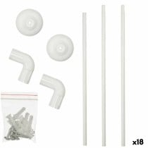 Shower rail Berilo White Aluminium 90 x 90 cm 113 x 2,5 x 7,5 cm Shower Curtain (18 Units)