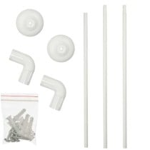 Shower rail Berilo White Aluminium 90 x 90 cm 113 x 2,5 x 7,5 cm Shower Curtain (18 Units)