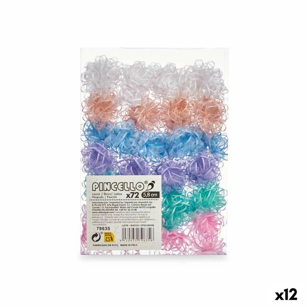 Boucles Pincello PVC 5,8 cm 19,5 x 27,5 x 7 cm Multicouleur (12 Unités)
