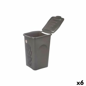 Panier à linge Stefanplast Anthracite Plastique 50 L 37 x 56 x 39 cm 37 x 56 x 38,5 cm (6 Unités)