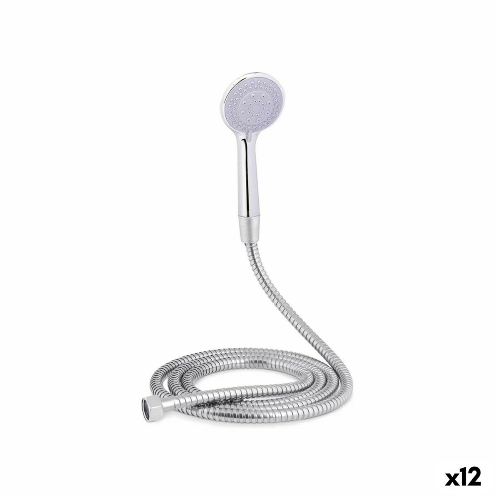 Duschkopf mit Schlauch zum Steuern des Wasserstrahls Berilo Metall 2 m 14 x 24,5 x 4,5 cm 14 x 4,5 x 24,5 cm (12 Stück)