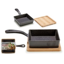 Pfanne für Finger-Food Kinvara Braun Grau Holz 23,7 x 6,3 x 14 cm 14 x 6,3 x 23,7 cm Pfanne (12 Stück)