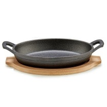 Tapas Servierpfanne Kinvara Braun Grau Holz 22,5 x 4,5 x 12,5 cm 12,5 x 5 x 22,2 cm (12 Stück)