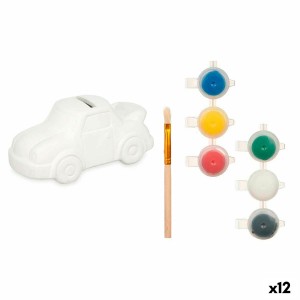 Sparschwein zum Anmalen Pincello Weiß 14 x 7 x 7 cm 14,5 x 7,2 x 9,4 cm Auto (12 Stück)