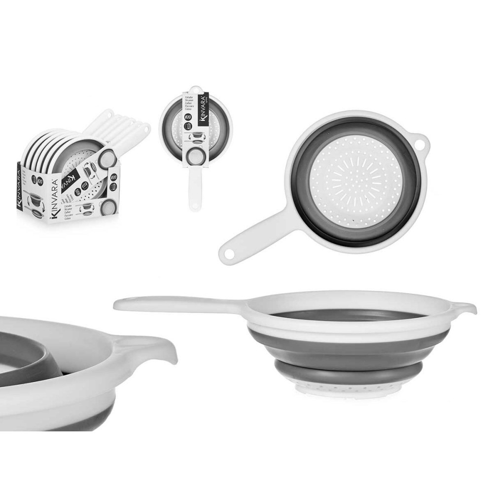 Strainer Kinvara White Grey polypropylene TPR 33,5 x 20 x 8 cm 20 x 33,5 x 3,5 cm (6 Units)