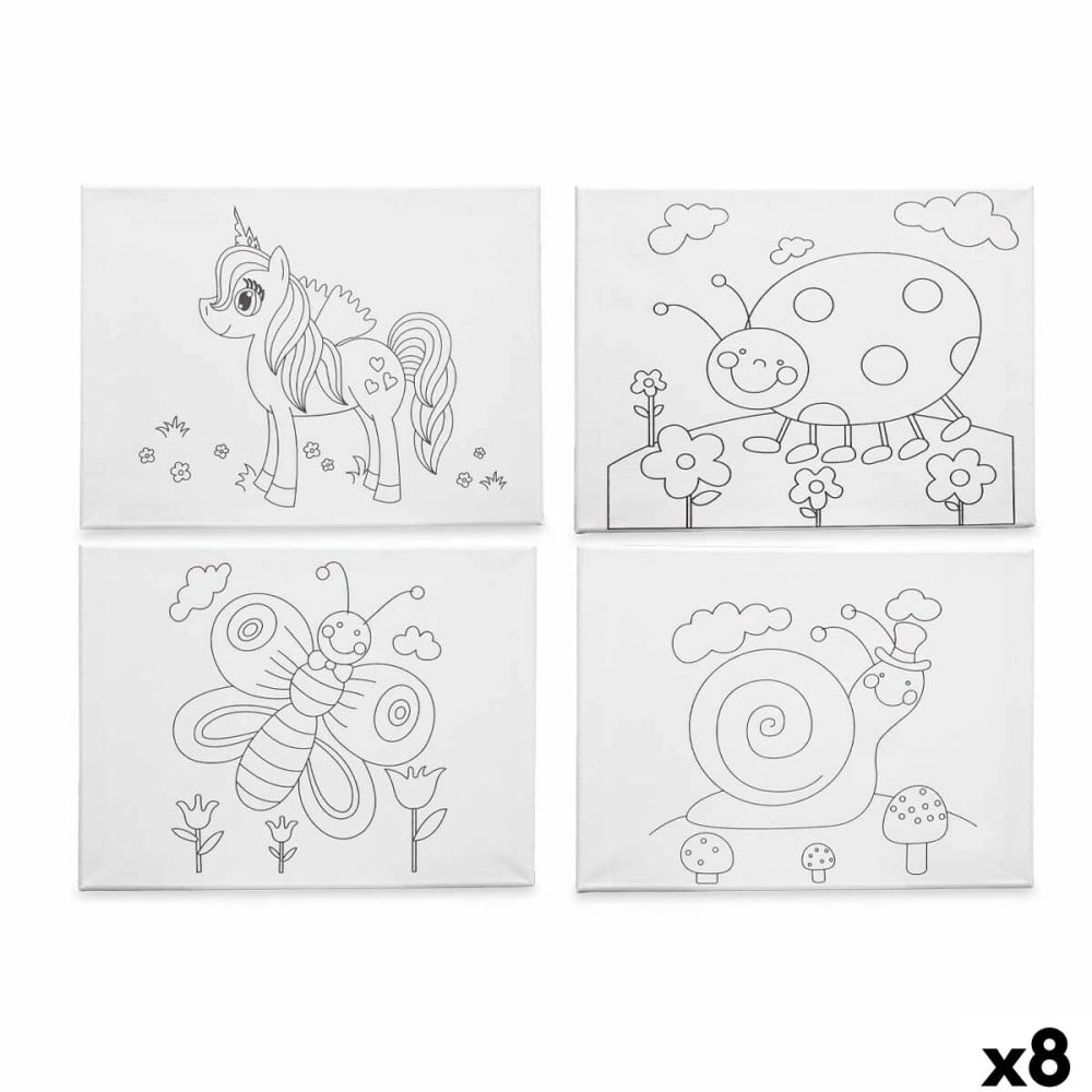 Toile Pincello Bois Tissu 8 Unités