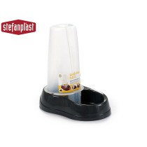 Mangeoir pour animaux Stefanplast Transparent Gris foncé Plastique 650 ml 12 x 19,5 x 19 cm (12 Unités)