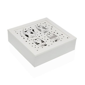 Box-Schmuckkästchen Versa GATTO Holz MDF 24 x 7 x 24 cm