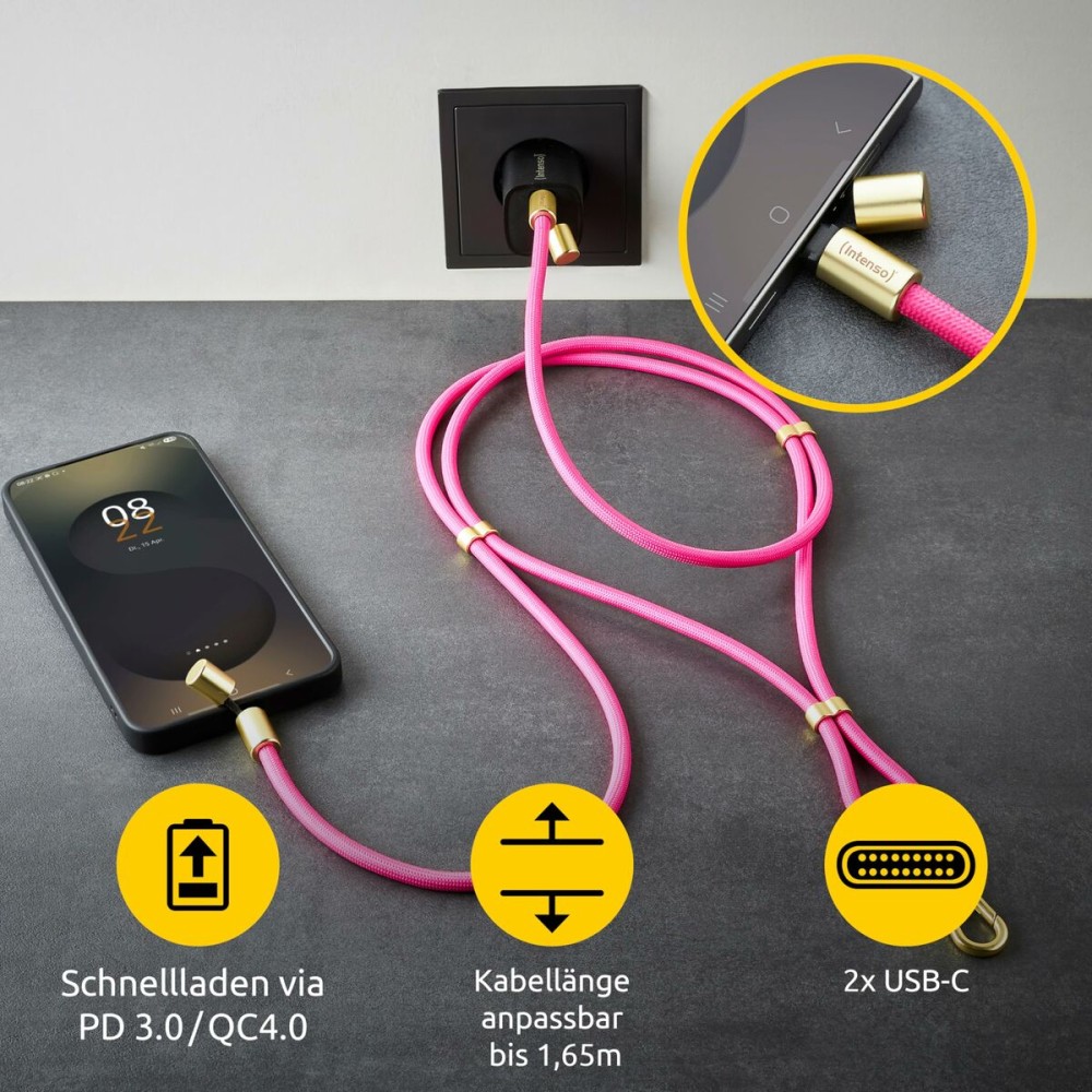 Câble USB-C INTENSO 7991004 Rose