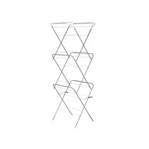 Folding clothes line Kipit White Silver polypropylene Iron 47 x 41 x 136 cm 49 x 6,5 x 47 cm Vertical (5 Units)