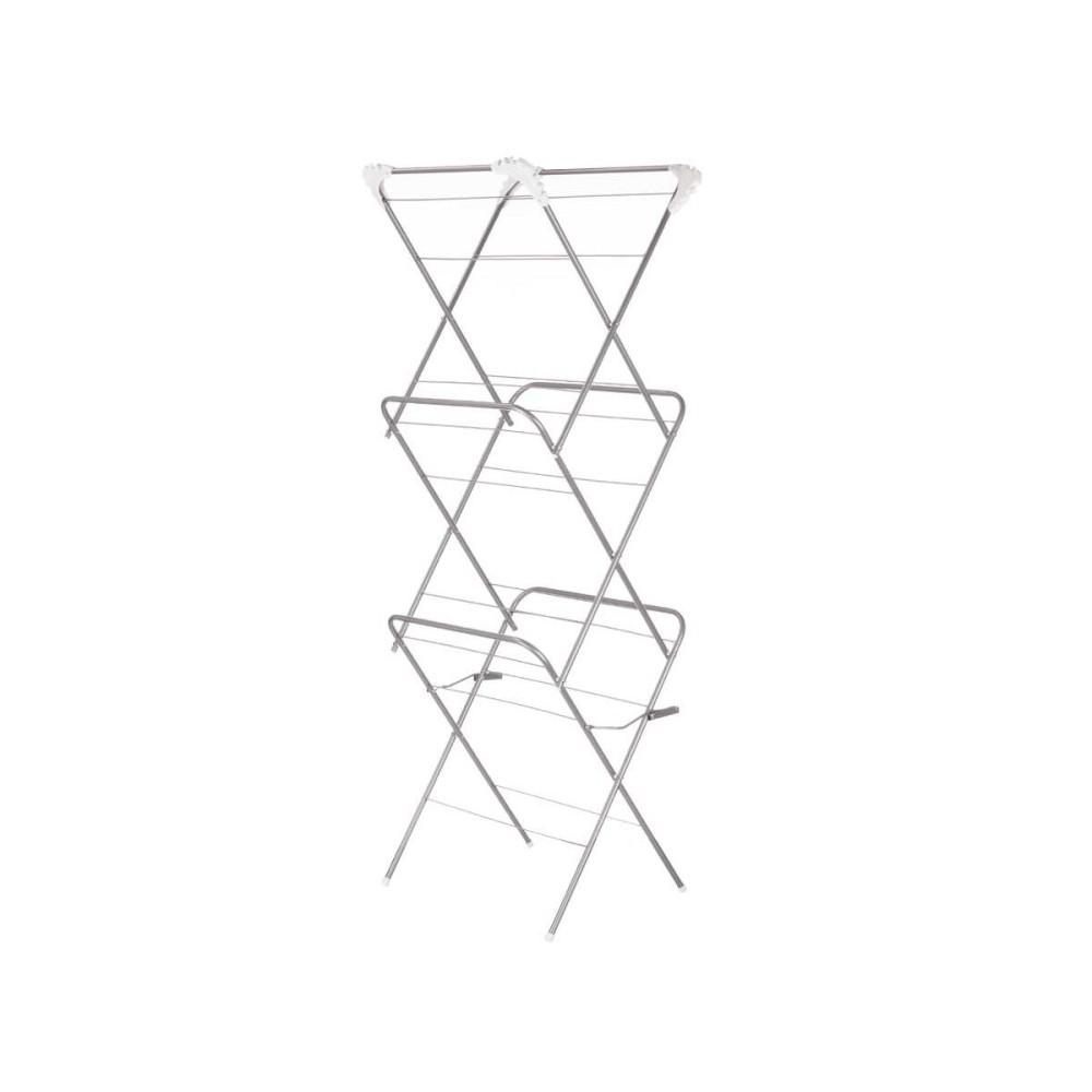 Folding clothes line Kipit White Silver polypropylene Iron 47 x 41 x 136 cm 49 x 6,5 x 47 cm Vertical (5 Units)