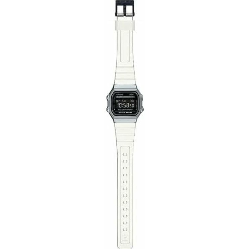 Unisex-Uhr Casio VINTAGE COLLECTION - TRANSPARENT BAND - BLACK Schwarz Silberfarben (Ø 36 mm)